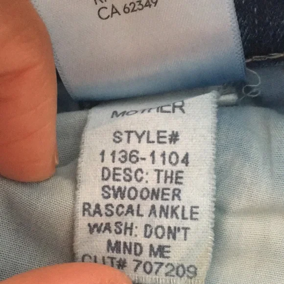 MOTHER HIGH RISE SWOONER RASCAL ANKLE WASH EUC Jeans SIZE 28 - Picture 6 of 13